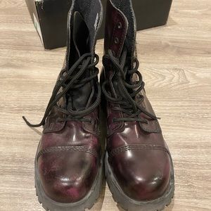 Nevermind eight hole purple boot